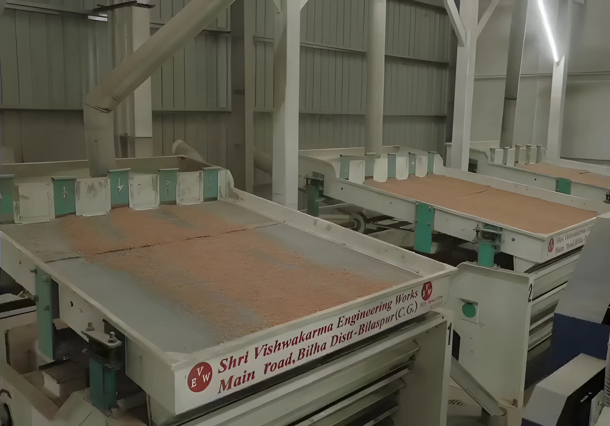 Rice on the sorting and grading tables